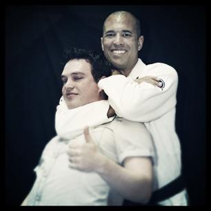 Jarrah Loh being throttled by Royce Gracie
