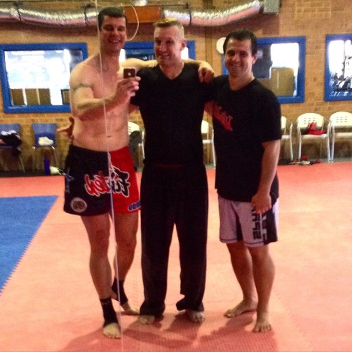 The author, Peter Graham (center) and Daniel Trifu (right). 